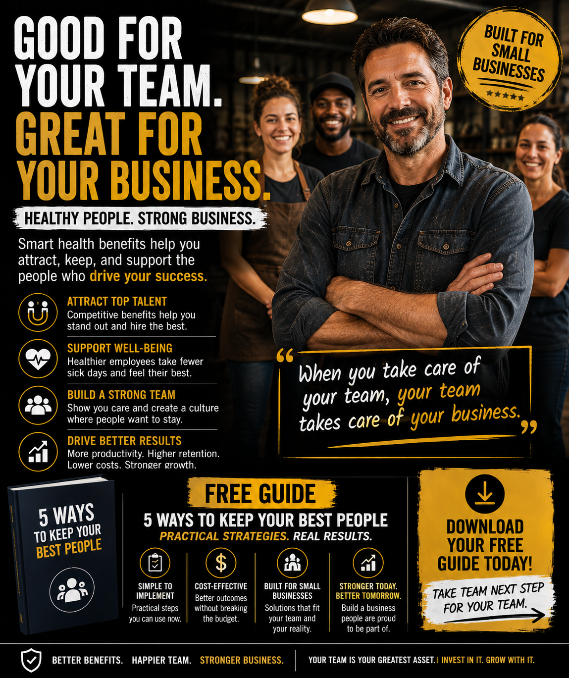 Good for your team. Great for your business.